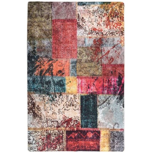 vidaXL perivi tepih s patchworkom 80 x 150 cm raznobojni protuklizni Cijene