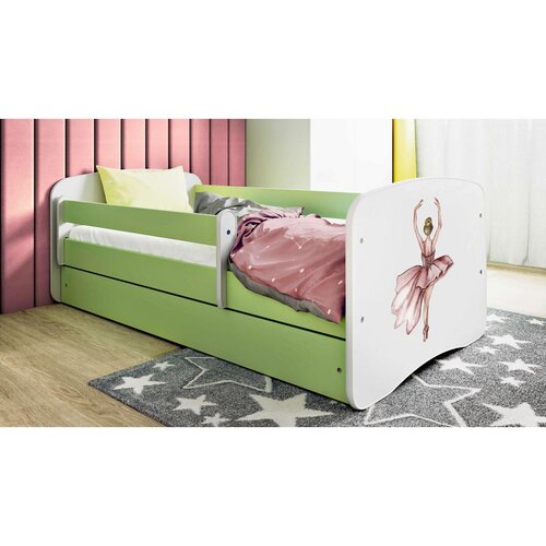 MID.YOU Dječji krevet Dreamy balerina 160x80 sa madracem s ladicom Zelena Cijene
