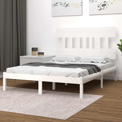  Okvir za krevet od masivne borovine bijeli 120 x 200 cm Cene