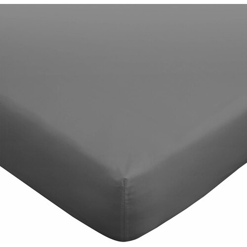Bianca Tamno siva plahta s gumom od egipatskog pamuka 90x190 cm – Cijene