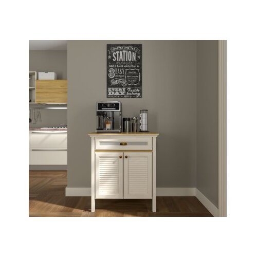 Hanah home Višenamenska komoda za kafu Krem Hrast Siva boja FRN 21035 Cene