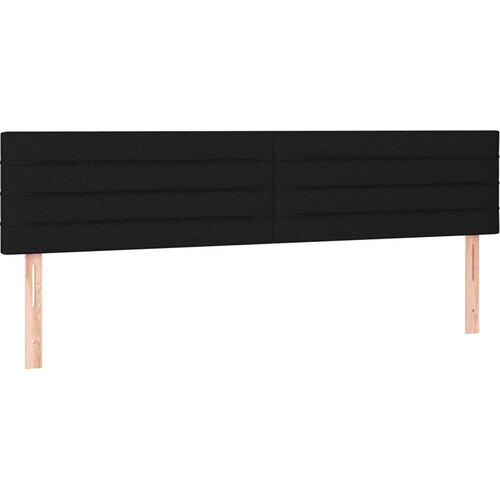  Krevet s oprugama i madracem crni 200x200 cm od tkanine Slike