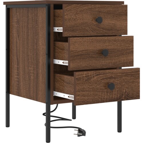 vidaXL Noćni Ormari s ladicama 2 pcs Smeđi hrast 42 x 41 x 61 cm Cijene