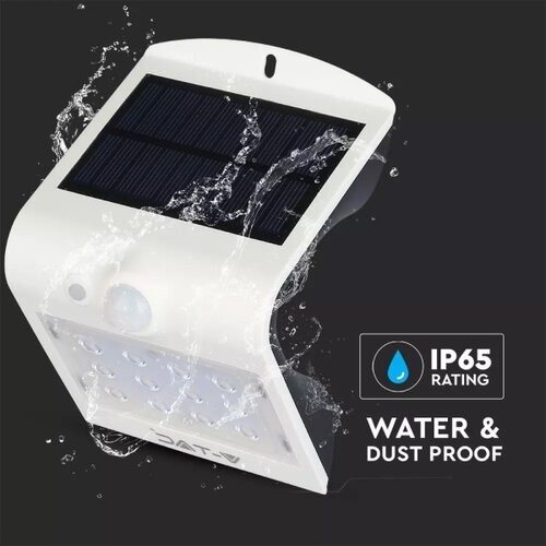  LED solarno zidno svetlo sa senzorom LED/1.5W/3,7V IP65 belo Slike