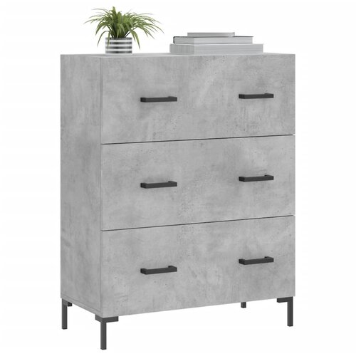  Komoda siva boja betona 69,5x34x90 cm od konstruiranog drva Slike