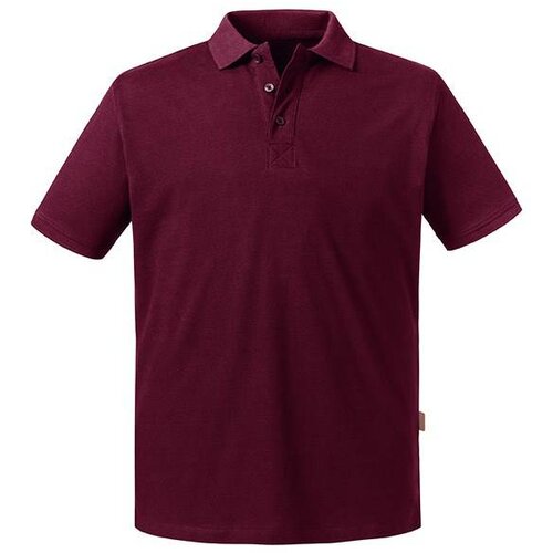 RUSSELL Burgundy Men&amp;#039;s Polo Shirt Pure Organic Slike