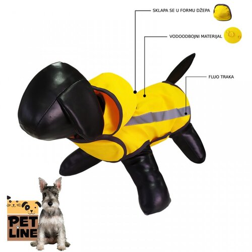 Pet Line Kabanica za psa Miniature schnauzer žuti S Cene