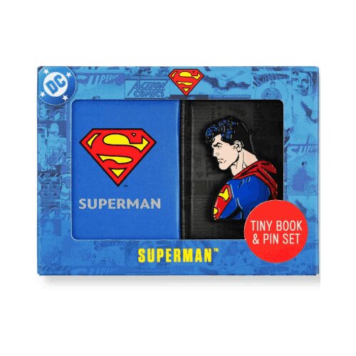 Hachette UK Insight Editions - DC Comics: Superman Tiny Book and Pin Set Cene