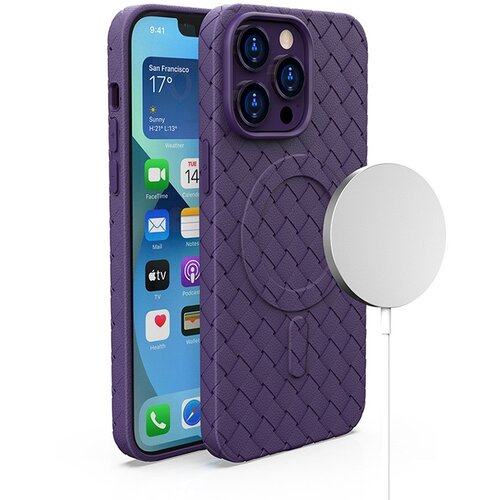 HURTEL Pleten ovitek za iPhone 13 Pro z MagSafe Woven Case, vijoličen, (21522533) Cene