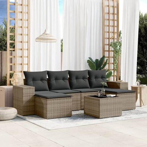 vidaXL 7-dijelni set vrtnih sofa sivi od poliratana Cijene