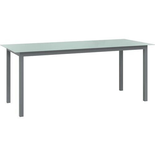 In vrtni stol svjetlosivi 190 x 90 x 74 cm od aluminija i stakla Slike