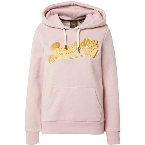 Superdry Sweater majica zlatna / roza