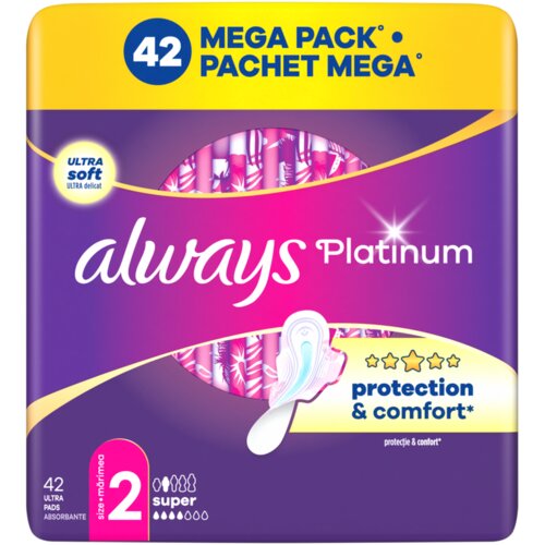 Always Platinum Super Size 2 ulo&scaron;ci s krilima 42 kom Cijene
