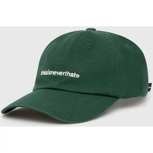 thisisneverthat Pamučna kapa sa šiltom T-Logo Cap boja: zelena, s aplikacijom, TN240WHWBC01