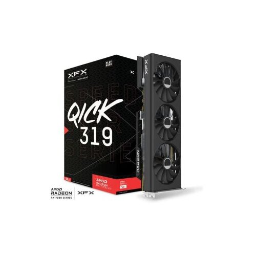 XFX grafična kartica Speedster QICK319 AMD Radeon RX 7700 XT Black Edition Gaming 12GB GDDR6 RX-77TQICKB9 Slike