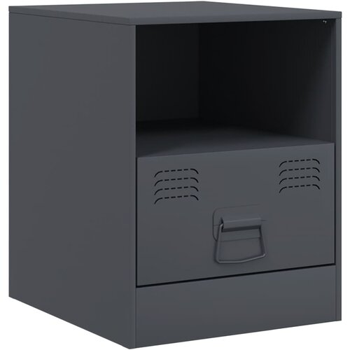 Maison Chic Nočna omarica - Nočna miza antracit 34,5x39x44 cm jeklo, (21688869) Cene