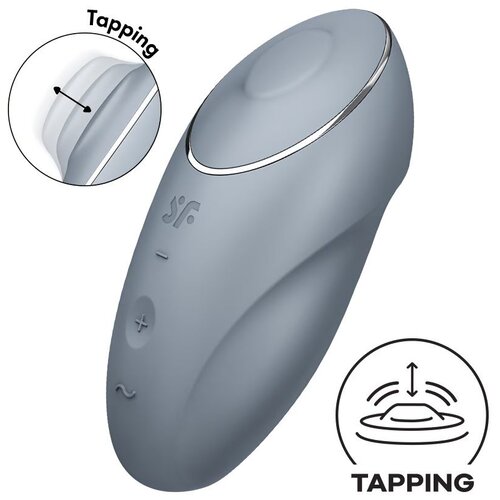 Satisfyer Stimulator klitorisa Tap & Climax 1, modro siv Cene
