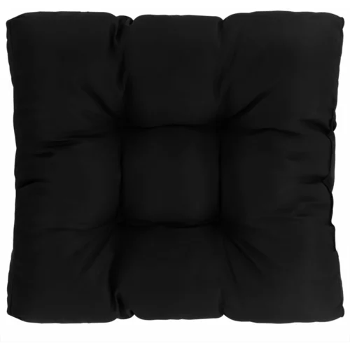 Jastuk za vrtno sjedalo crni 50 x 50 x 10 cm od tkanine