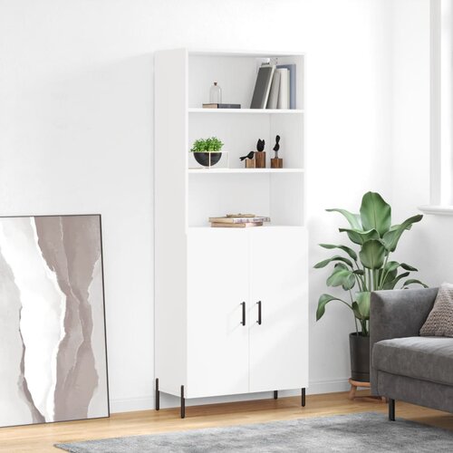  Visoka komoda bijela 69,5x34x180 cm konstruirano drvo Cijene