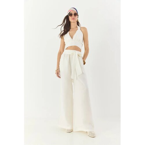 Bianco Lucci Ženski komplet top i pantalone 60283322, Beli Cene