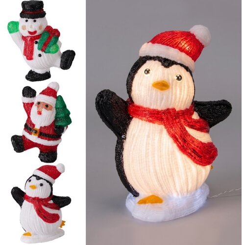  LED spolja&amp;scaron;nja božićna dekoracija 20xLED/2xAA 23 cm IP44 pingvin Slike