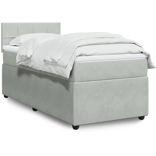 Box spring krevet s madracem svjetlosivi 90x190 cm bar&scaron;unasti Cijene