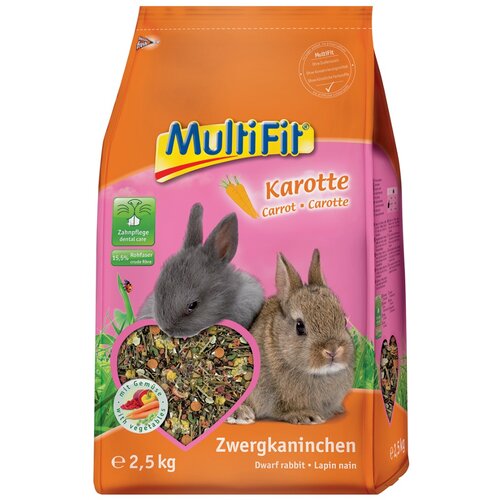 MultiFit Hrana s korenjem za pritlikave kunce 2,5 kg Cene