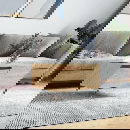 VidaXL Stolić za kavu boja hrasta 55x55x36 5 cm konstruirano drvo Slike