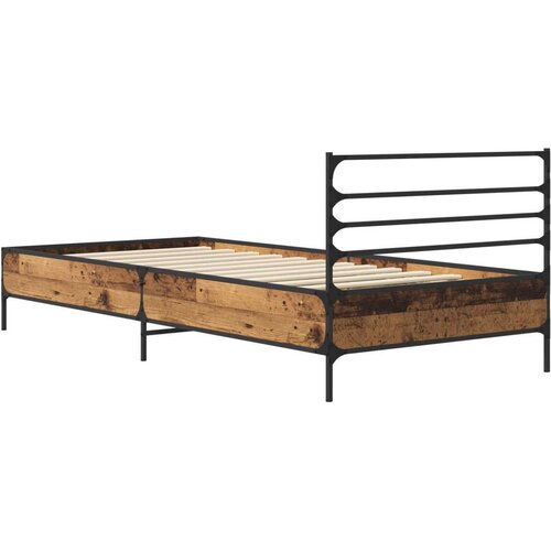  Okvir za krevet Staro drvo 80 x 200 cm Konstruirano drvo - Staro drvo Slike