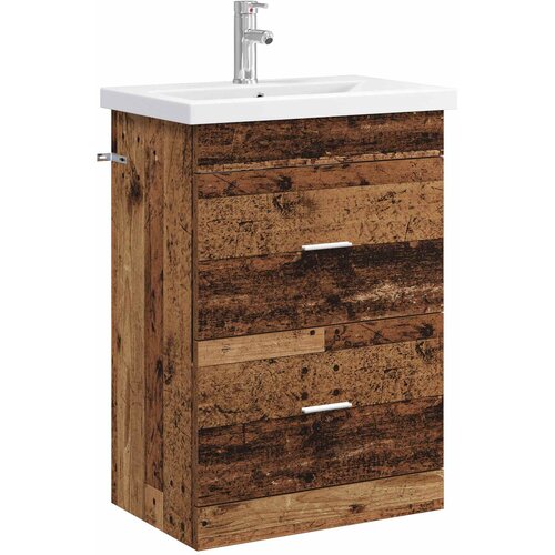 vidaXL Set namještaja za kupaonicu Staro drvo 61 x 40 x 84 5 cm - Staro drvo 61 x 40 x 84 5 cm Cene
