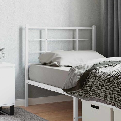  Metalno zamjensko uzglavlje bijelo 100 cm Slike