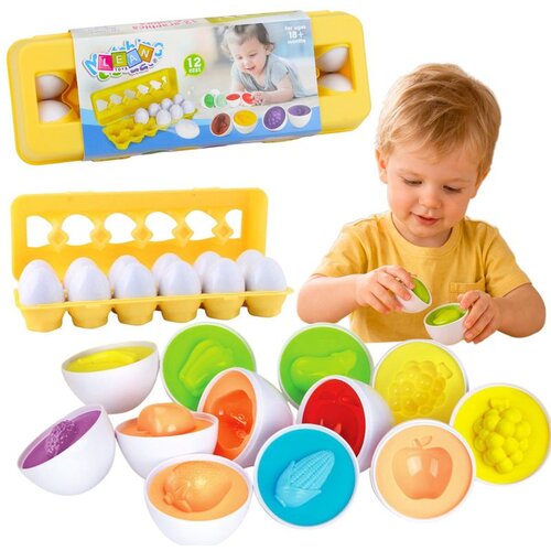  Edukativni sorter jaja, sparivanje oblika, &scaron;areno voće, 12 kom. Cijene