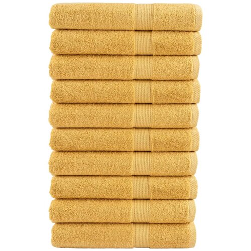 vidaXL Premium brisače SOLUND 10 kosov zlata 100x200 cm 600 g/m2 Cene