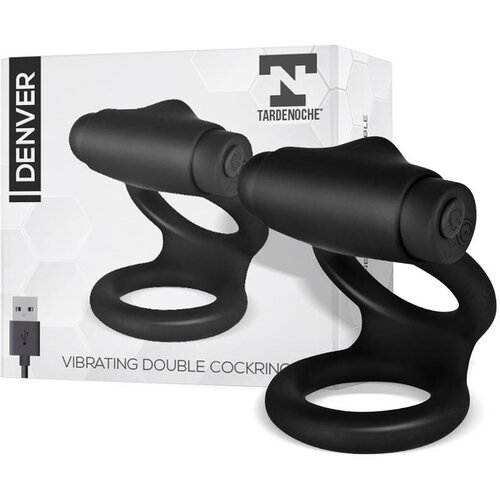TARDENOCHE Denver Vibrating Double Cockring Black Cijene