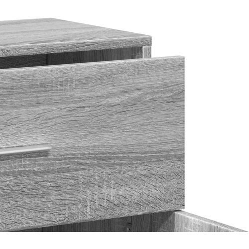  Komoda 2 kom siva boja hrasta 60x31x70cm od konstruiranog drva Slike