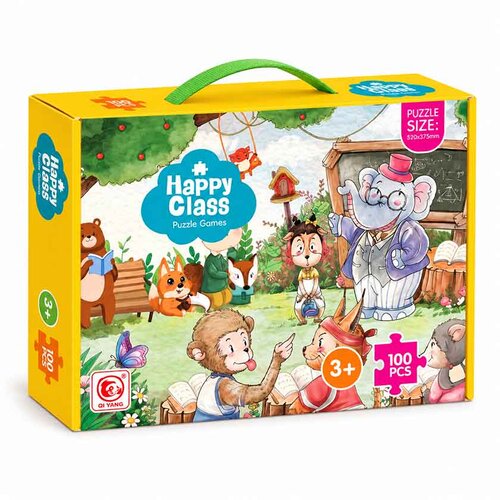  Puzzle Živalski svet ali &amp;Scaron;ola &amp;ndash; 100 delov Vesela &amp;scaron;ola Slike