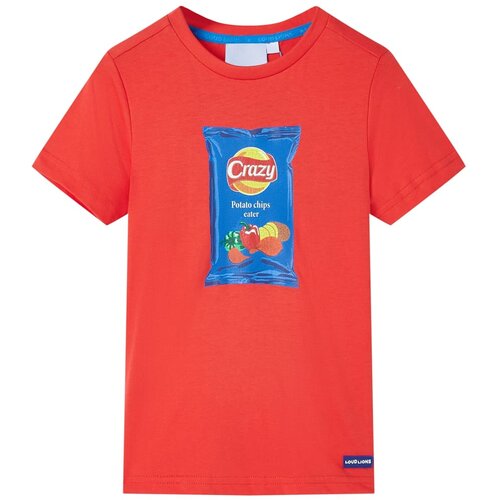 VidaXL Dječja majica kratkih rukava crvena 140 Slike