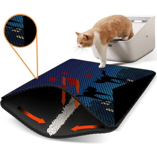 WALLXPERT Nrszn0246 multicolor cat litter mat Slike
