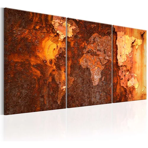  Slika - World Map: Old Rust 120x60