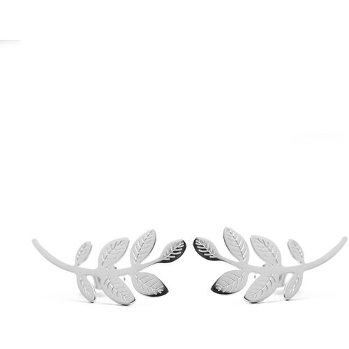 Vuch Earrings Leaves Silver Slike