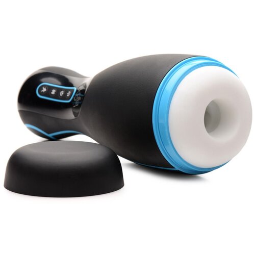 XR Brands THE MILKER - Extreme 16X Sucking Masturbator - Black/Blue Slike