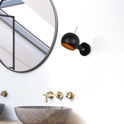 Opviq Zidna lampa E27 Max 40W, Crno-bakarna Slike
