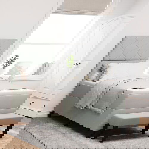 vidaXL Krevet s kutijom opruga s madracem & klupom svijetlosiva 80x200 cm baršun Cijene