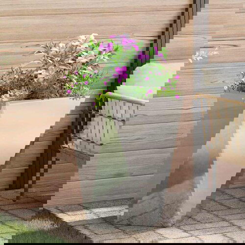 VidaXL Sadilica Srebrno 50 x 50 x 75 cm Cinkani čelik Slike