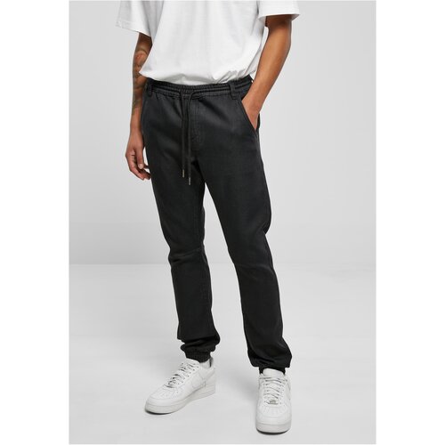 UC Men Knitted Denim Jogpants realblack washed Slike