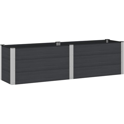 vidaXL Vrtna visoka greda Črna 200 x 50 x 54 cm, (5000287768) Cene
