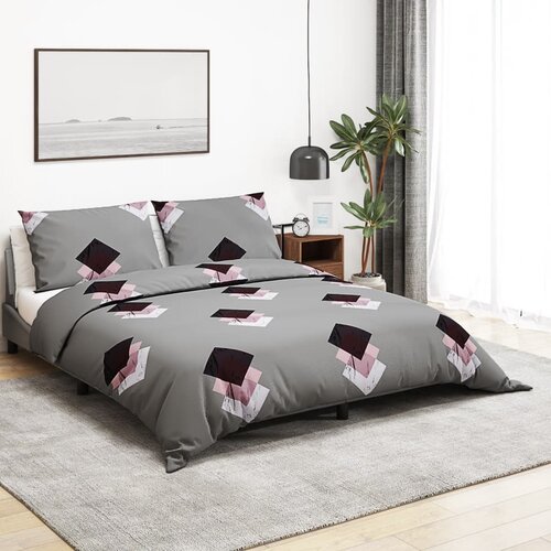 vidaXL Posteljnina siva 260x220 cm bombaž Cene