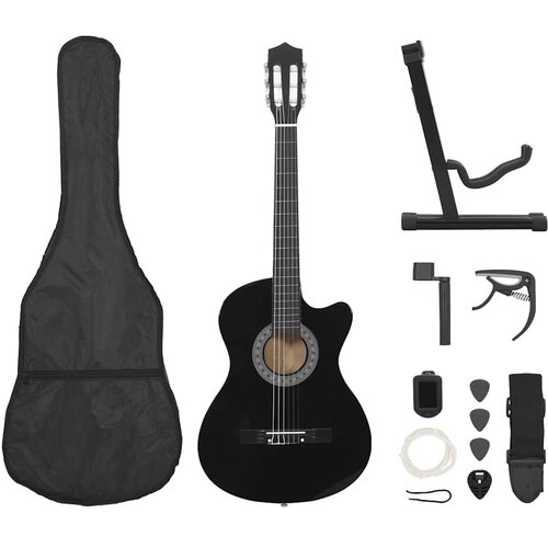  12-dijelni set klasične gitare Western sa 6 žica crni 38 " Cene