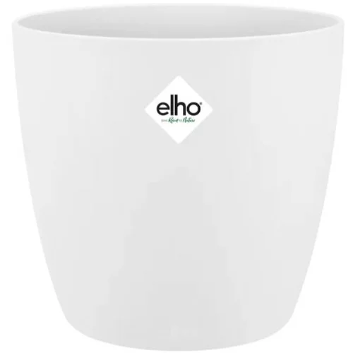 ELHO brussels Okrugla tegla za biljke (Vanjska dimenzija (ø x V): 7 x 6 cm, Bijele boje, Plastika, Sjaj)