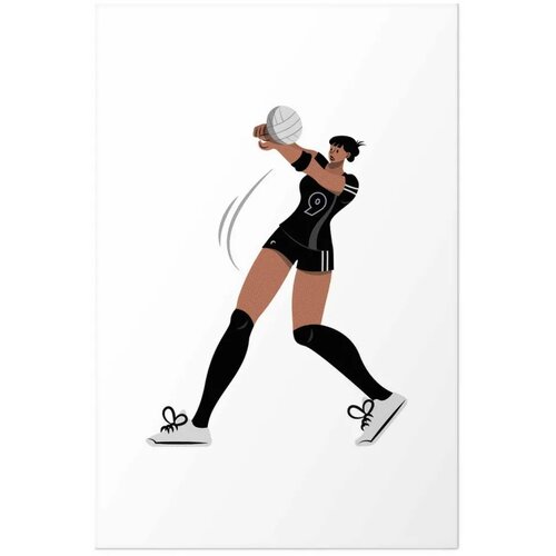  Plakat - Illustration - Female Volleyball Team Player 21x30 Bez okvira Cene